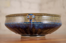 Load image into Gallery viewer, Serving Bowl Breakfast Blue and Black