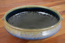 Load image into Gallery viewer, Serving Bowl Breakfast Blue and Black