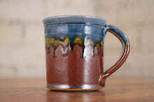 Load image into Gallery viewer, Blue Ash and Rust Red Straight-Walled Mug