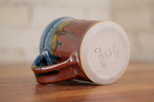 Load image into Gallery viewer, Blue Ash and Rust Red Straight-Walled Mug