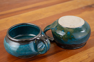 Cerulean and Black Soup Mug