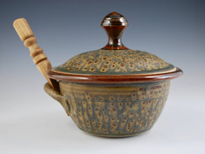 Honey Ash and Chocolate Lidded Pate Dish